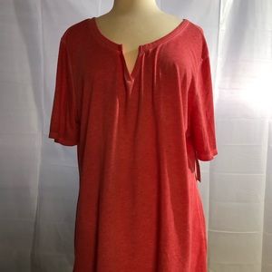 Long short sleeve shirt pink